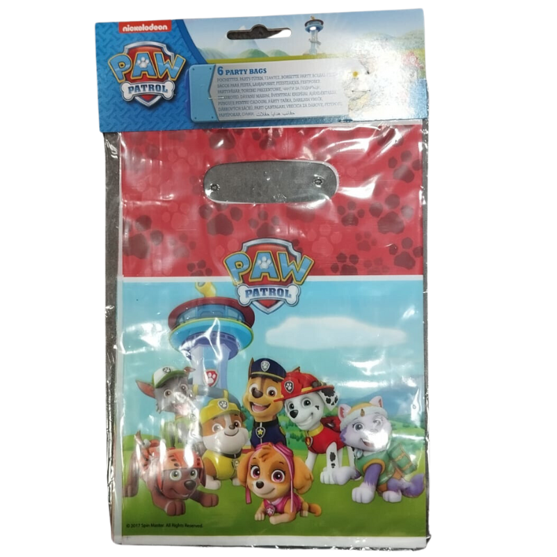 lot de 6 sachet de fête Paw Patrol