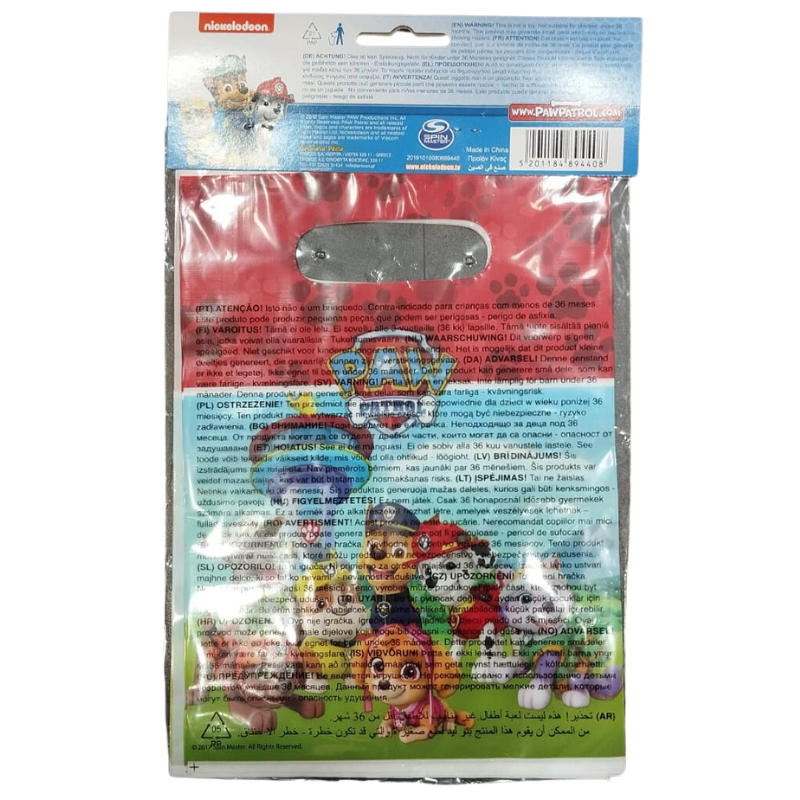 lot de 6 sachet de fête Paw Patrol