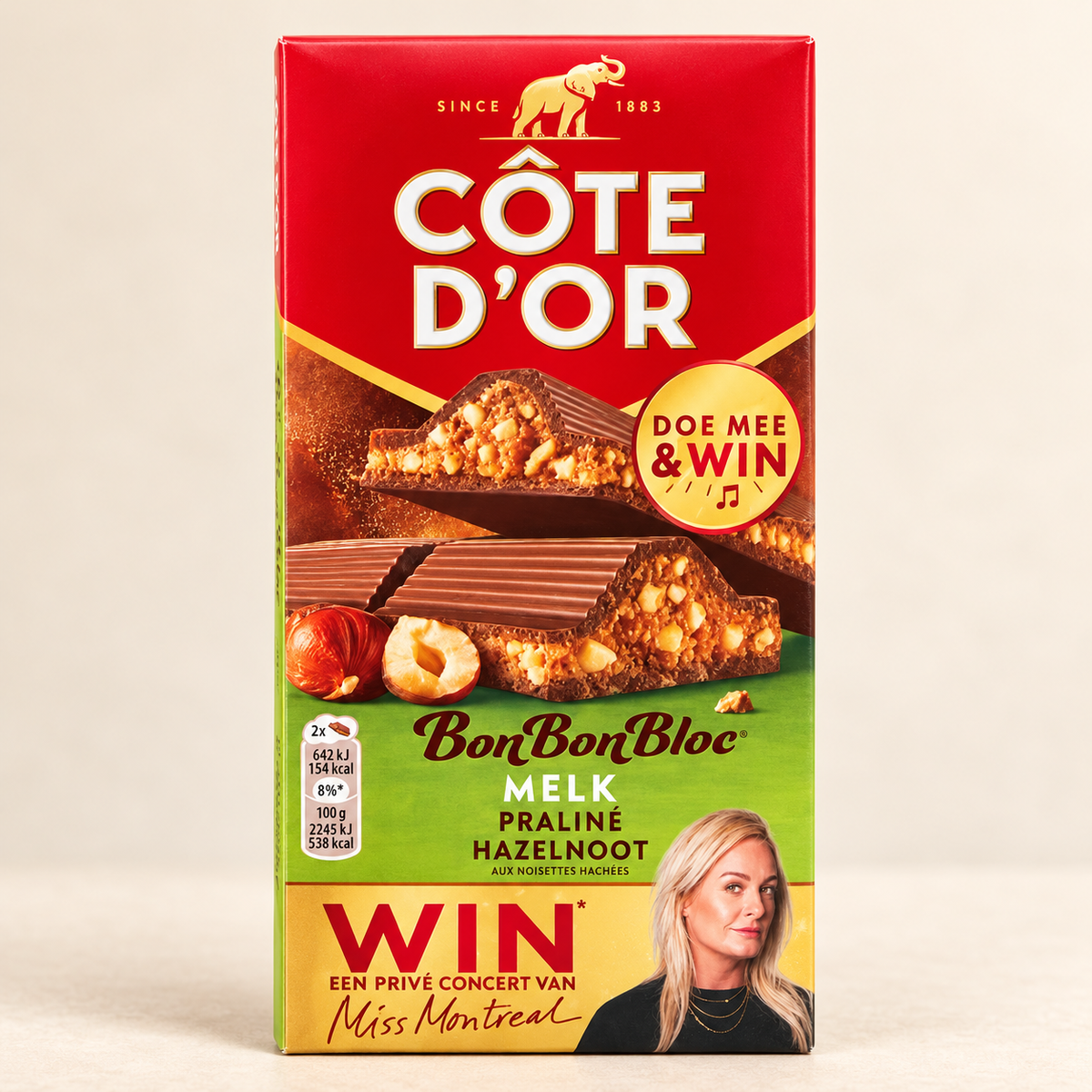 Côte d’Or BonBonBloc lait praliné aux éclats de noisettes — 200 g Bonbec