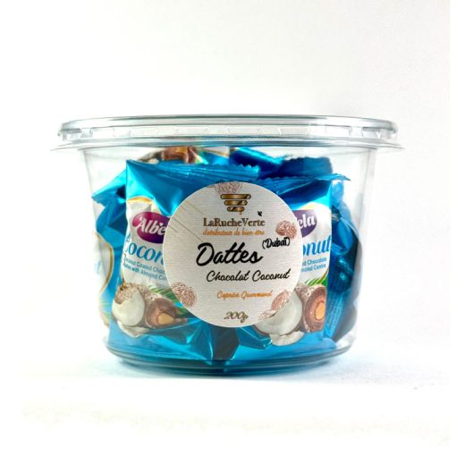 Dattes enrobées au chocolat – Coco – DUBAÏ (200G)Albela