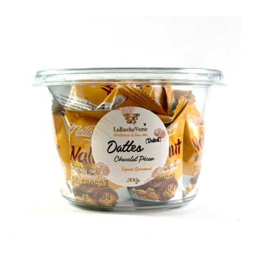 Dattes enrobées au chocolat – Pécan – DUBAÏ (200G) Meusburry